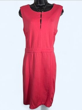 Tory Burch Hot Pink Structured Sheath Dress